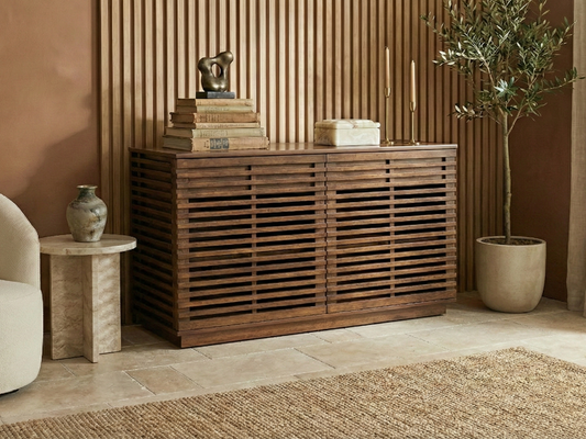 The Linea Credenza | Walnut Fir Wood